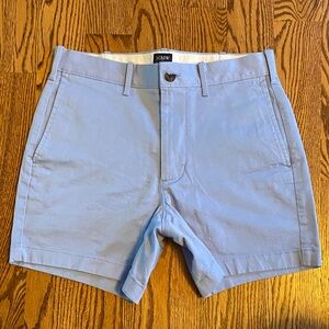 J. Crew Factory Pale Blue Flat Front Men’s Chino Shorts 5” Inseam